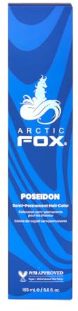 ARCTIC FOX 100% Vegan & Cruelty Free Vibrant Semi Permanent Hair Colour Dye - Poseidon 165 ml e