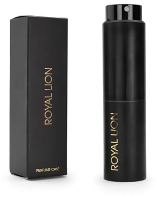Royal Lion Twist Case Parfum Travel Set - Reisezerstäuber - Hochwertiger Suit mit Extrait de Parfum KING FOR MEN, frisch-würzig holziger Duft, 20 ml