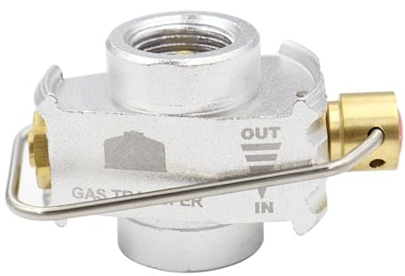 Hsthe Sea Gas Canister Refill Adapter - Portabel gascylinder Refill Adapter för utomhuscamping, multifunktions gastrycksventil uppblåsningsventil