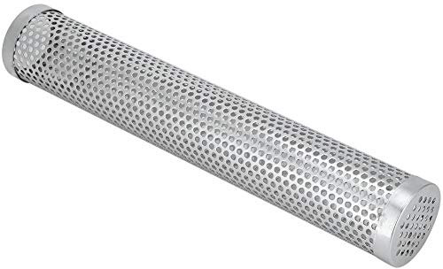 Grill Smoker Tube, BBQ Smoker Barbecue Tools,Portable 12in Stainless Steel BBQ Smoker Tube Barbecue Accessory for Electric Gas Charcoal Grill Smokers (Round)