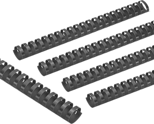 PATIKIL 32mm (1-1/4) Plastic Binding Combs, 10 Pcs 21 Rings Comb Binding Spines 265 Sheet Capacity Letter Size for Binding Paper Sheets Notebook Calendar Picture Album, Black