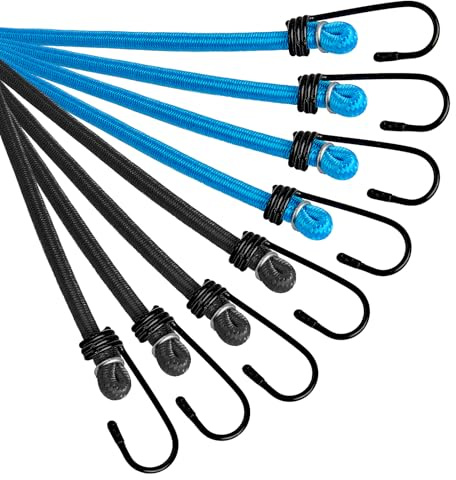 Spanngummi mit Haken, 8er-Set Verstellbar Expander Gepäckspanner mit Haken in 2 Längen:60 cm & 100 cm, Spanngurte Gummispanner mit Haken Geeignet für Fahrräder Camping Motorrad Autotransporter