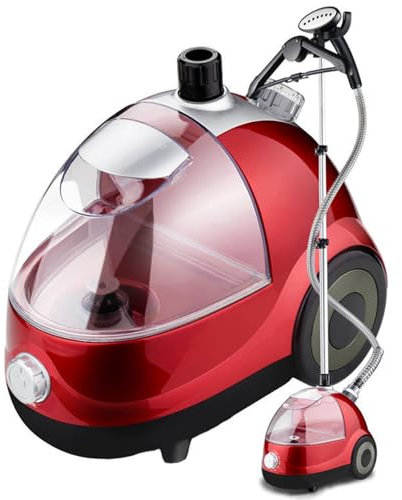 VERVELINK Centro de Planchado Vertical, 2000W, Tanque de Agua de 1,8l, Altura Regulable, Elimina Arrugas, olores y desinfecta, Temperatura Ajustable a 11 Niveles Tipo Planchas de Vapor Verticales,Red