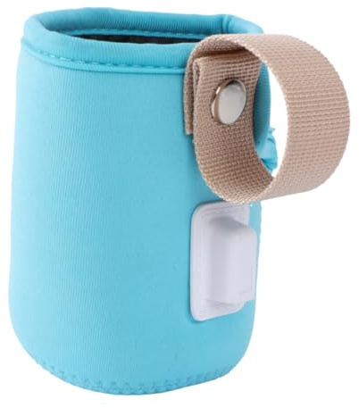 DECOMELODY Portable Travel Bottle Warmer Bag USB Powered Milk Warmer for Feeding Insulated Premium Heat Preservation Compatible with Power Banks and Car Chargers Blue