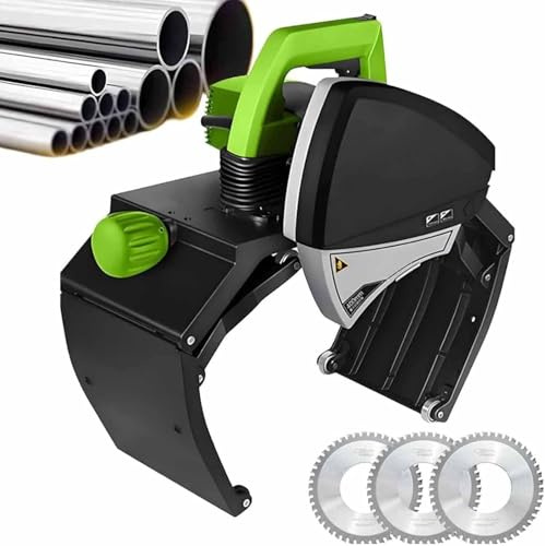 HaiZethonic Tagliatrice Automatica Elettrica,Tagliatubi Elettrico per Impieghi Gravosi,Tensile per Il Taglio Tubi,per Tubi da 15 Mm-400 Mm,per Acciaio/PVC/Ghisa/Utensile ZD220