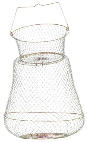 Hohopeti Cestino da Pesca Collassabile in Filo d Acciaio Øcm Gabbia Portatile per Pesci Gamberetti e Granchi Design per Trasporto Facile e Sicuro Accessorio Multifunzionale per