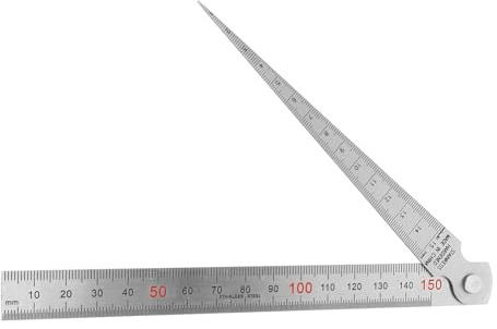 SAFIGLE Set di Spessimetri in Acciaio Inossidabile e Righello Dritto Marcature Precise Strumenti di Misura della Larghezza e dello Spessore per Lavorazione Meccanica e Manutenzione Auto