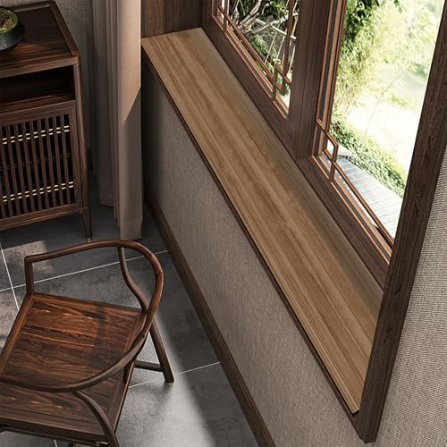 Tappetino in PVC per Davanzale 10-40 cm, Tappeto Antiscivolo Impermeabile per Davanzale Balcone Finestra a Bovindo Armadio, Copri Cuscino Protezione Tagliabile per Davanzali(E,200x35cm(78.7x13.8in))