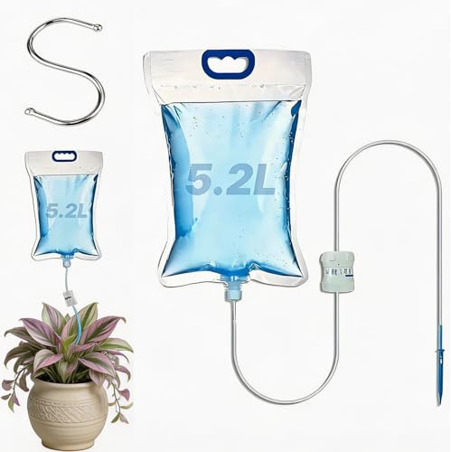 5.2 L Automatic Plant Waterer System with S-Hook, Plant Watering Devices | Self Watering System for Indoor Potted Plants, Ideal for Garden, Pots, and Houseplants
