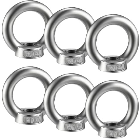 6 Piezas Tuerca De Anilla M10, Tuercas de Anillo de Acero Inoxidable 304