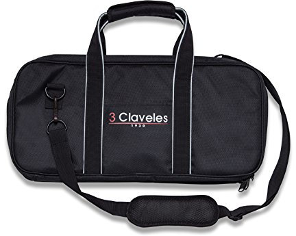 3 Claveles 1715 Maletín Porta Cuchillos, Tela De Poliéster, Negro, 48 X 24 cm