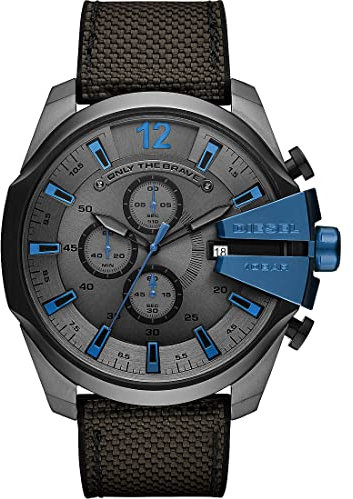 Diesel Herren Chronograph Quarz Uhr mit Nylon Armband DZ4500