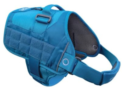 Kurgo RSG Townie Hundegeschirr, XL, Küstenblau | Einfaches An- und Ausziehen, Atmungsaktiver Mesh, Molle-Kompatibel, Reflektierend