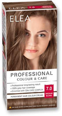 ELEA PROFESSIONAL PERMANENT HAARFARBCREME 7.0 MITTELBLOND MIT ÖLPFLEGEKOMPLEX