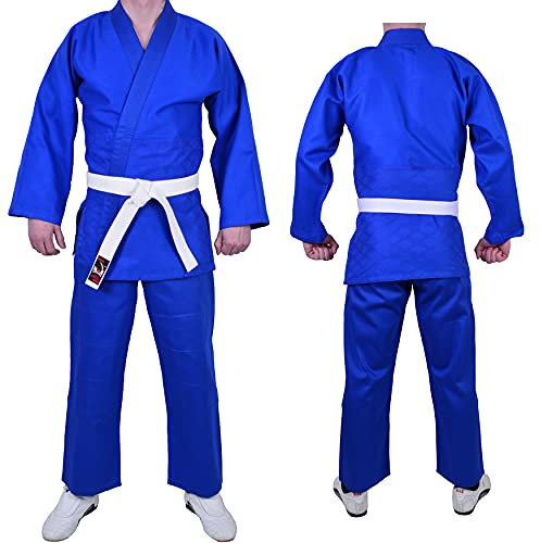 MAR | Judo Gi Uniform for Men Women Kids & Adults | (380g) Light Weight Fabric | Martial Arts BJJ Aikido Suit | Free White Belt Size (3/160cm)