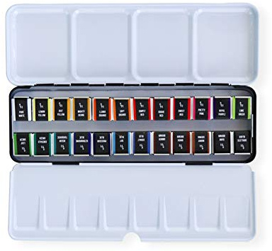 Etchr : Watercolour Paint : Half Pan : Set of 24