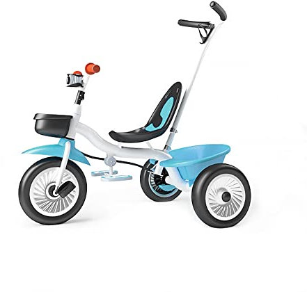 Dreiräder, Dreirad mit schubstange, kinderdreirad, 3 in 1, Stahl + Kunststoff, mit Aufbewahrungskorb,3 in 1 Laufräder Kinder Dreiräder Lauflernhilfe,Vergrößerter Körper