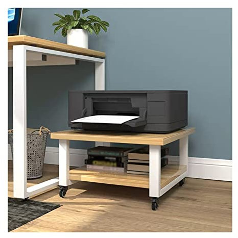 Regal für Druckerständer Büro unter dem Schreibtisch, rollender Druckerständer mit Rädern, mobiler Druckerständer, Druckertisch, Arbeitswagen for das Heimbüro Organizer für Büro und Zuhause ( Size : L