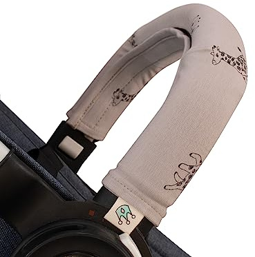 JYOKO KIDS Copri Maniglia per Passeggino, Protezione Barra Passeggino in Cotone, Giraffe Singolo