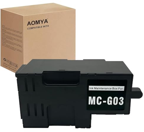 Aomya MC-G03 Wartungstintenpatronenbox MC G03 Resttintentank mit Chip kompatibel für MAXIFY GX3010 GX4010 GX3050 GX3040 GX4050 GX4030 GX4040 GX3020 GX4020 GX4050 GX3060 4060 GX3070 Drucker