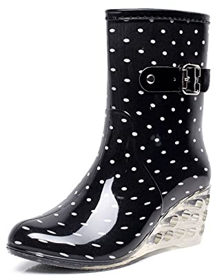 2027 Botines Mujer botas de lluvia Zapatos Plataforma cuña Botas de tacón bajo Moda Otoño Invierno Elegante Botas de Nieve Casual Comodos impermeable Antideslizante cálida Boots fiesta Zapatos