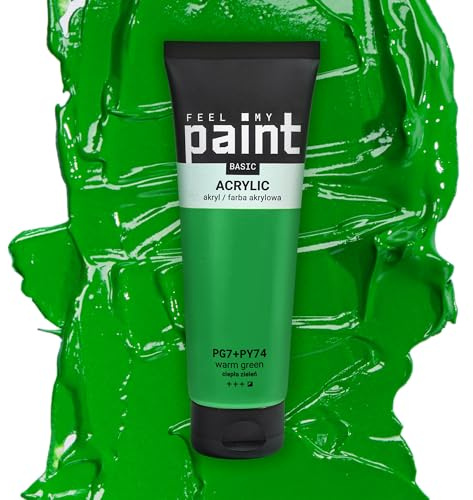 FeelMyPaint Acrylfarbe (Warmes Grün, 120 ml)