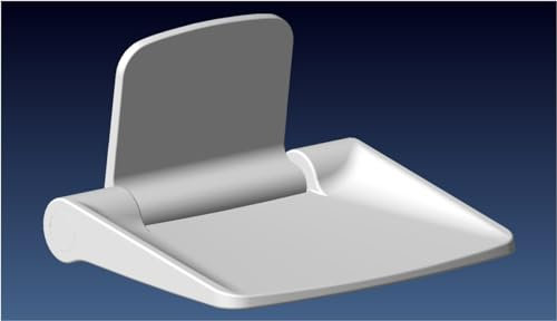 Ramm Duschsitz Klappbar Wandmontage Duschklappsitz für Wandmontage Dusche bis 200 kg Duschhocker Duschstuhl Duschsitz Hocker für Senioren Weiß