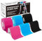 Ceeport Kinesiotapes - 5cm x 5m 3 Rollen Kinesiologie Tape Kinesio Tape und Sporttape für Knie-, Schulter-, Knöchel-, Plantar-, Gelenk- und Körperstützung | flexibel, wasserdicht & hypoallergen