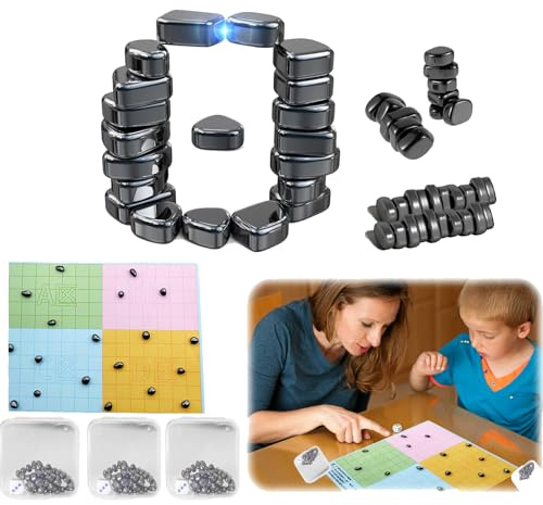 Magnetisches Schachspiel,Dancepandas Tisch-Magnetspiel Magnetic Schach Magnetschach Pädagogisches Dame-Spiel Partyzubehör für Familientreffen(126 Stücke Magnetische Schachfigur)
