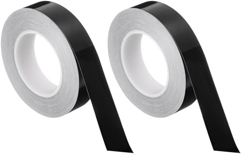 QUARKZMAN 2 Rollos de Adhesivo de Azulejos Autoadhesivos de Papel de Aluminio de 1.2 x 164 Pies Cinta de Sellado de Brechas de Decoración Impermeable para Pared de Cocina Negro