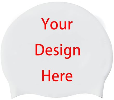Custom Swim Cap with Photo - Novelty Personalized Swim Cap Fit for Long Hair and Short Hair Waterproof Silicone Swimming Caps for Beach Swiming Pool, Swim Caps for Women Men Adults Youths Unisex