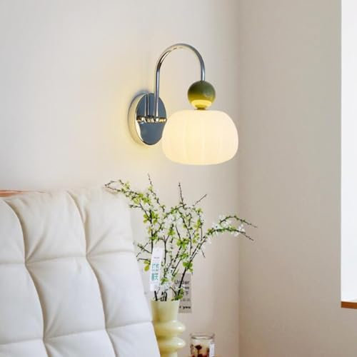 SXYSXYSXY Modern Nordic Wandleuchte Kreatives Design Schlafzimmer Wandlampe Minimalismus Acryl Wandbeleuchtung für Wohnzimmer Treppenhaus Flur G9 16 * 25cm,Grün