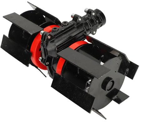 Weeding Wheel, 9 Teeth Garden Tiller Rototiller Cultivator Weeding Wheel Head, Aluminum Iron Deep Plowing Wheel for Grass Mower Tiller Scarifier Accessory (28mm)