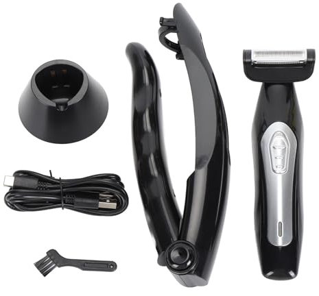 Back Trimmer for Men, Mens Electric Back Shavers with Removable and Extendable Long Handle, Manscape Groin and Body Hair Trimmer for Men, Wet Dry Body Shaver Groomer