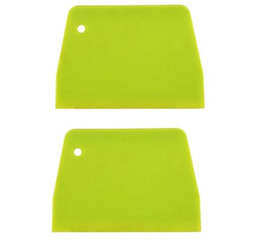 FVCTGHZ Lot de 2 grattoirs en Plastique for pâtisserie, spatule à crème pâtissière, Couteau trapézoïdal for Couper la pâte, séparateur de gâteaux, Accessoires de Cuisine(Green 2pcs)