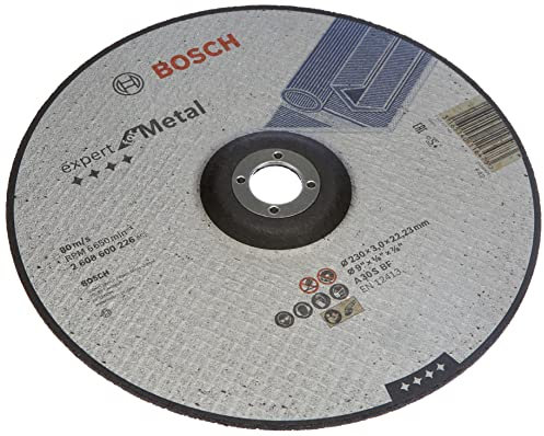 Bosch Professional 1x Schruppscheibe Gekröpft Expert for Metal (Metall, A 30 S BF, Ø 230 mm, 3.0 mm, Zubehör Winkelschleifer) (Packung mit 10)