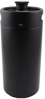 MNEVZX bierbrauset 2L / 3.6L / 5L Homebrew Bier Minifass Druckbeaufschlagter Growler Mattschwarzer Fassbierspender Heimbrau-Sets(Black 3.6L)