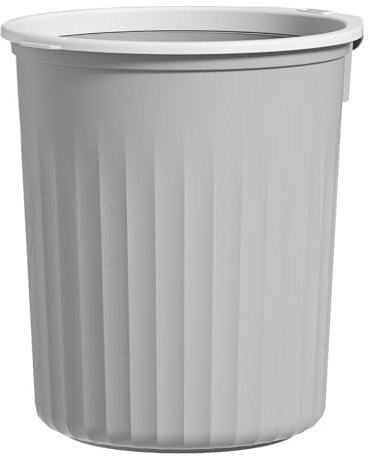 Bote de Basura de Plástico con Anillo de Presión, Contenedor Redondo de Limpieza para Cocina, Oficina y Hogar, Diseño Moderno, 3 Tamaños (Grande, Mediano, Pequeño)