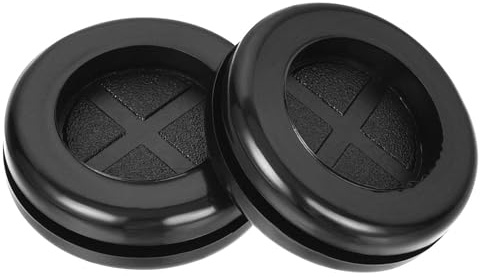 TA-VIGOR 20Pcs Round Rubber Grommets 20mm Double-Sided Wire Gaskets | Black Synthetic Rubber, Rubber Hole Plugs for Wire Cable and Plugs Protection, Suitable for Electrical Panels and Equipment