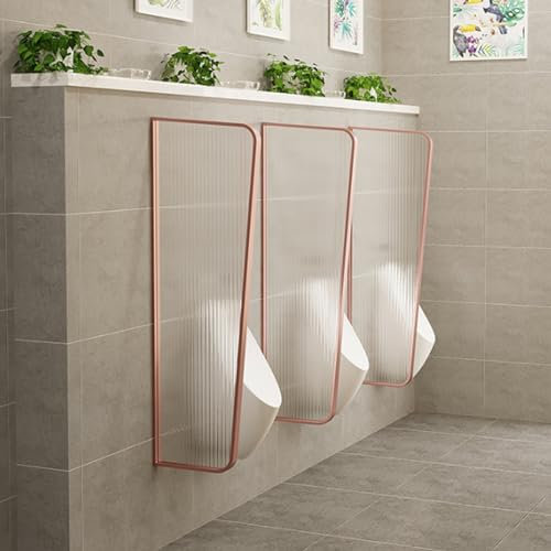 Edelstahl-Badisural mit gehärtetem Glas Paneel, Trennwand für Herren, ideal für Hotels und Restaurants