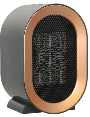 GCIUEMMH 1200W Fan Heater - Portable Electric Heater with 2 Heat Settings (800W/1200W), Overheat & Tip-Over Protection - Compact for Office, Bedroom & Indoor Use (Dark Green)