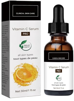 Sérum Visage À La Vitamine C - Anti-âge, Éclaircissant, Hydratant Et Raffermissant, Réduit Les Ridules, Stimule Le Collagène, Essence Hydratante For Le Visage(3PCs)