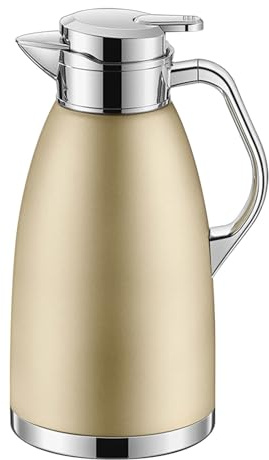 2,3 l termoskanna, 304 rostfritt stål dubbelväggig vakuumisolering termosflaska kaffekanna, 36 timmars värmelagrande och läckagesäker med stor kapacitet
