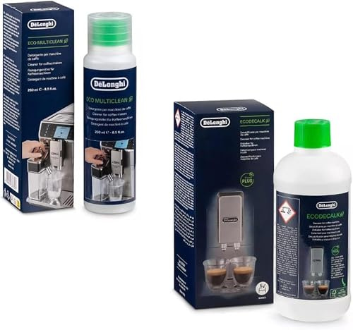 ELECTROTODO DeLonghi Pack Ecodecalk 200ml + Eco MultiClean 250ml — Limpieza completa para tu cafetera Paquete de 2