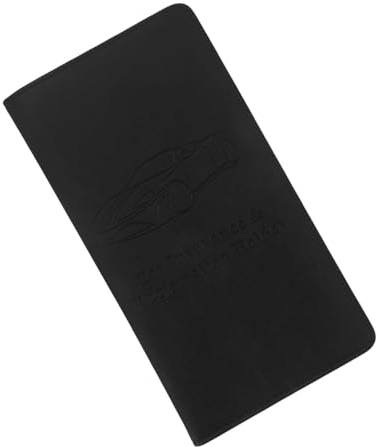 Angoily Compact PU Car Document Holder for Driver License Vehicle Registration Insurance Card and Passport Lightweight Travel Wallet for Men and Women Auto Accessories Organizer