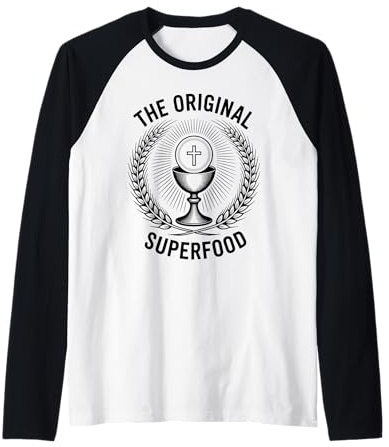 La messe catholique de l'Eucharistie Originale du Superfood Manche Raglan