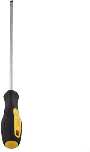 Yuanpgky Destornillador magnético extralargo de 12 pulgadas con mango de goma, juego de destornilladores ranurados y de cabeza cruzada para zonas de difícil acceso (destornillador ranurado)