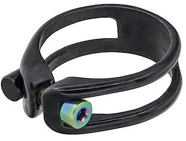Sattelklemme Fahrrad Sattelstütze Klemme Ultraleicht 6g Carbon Faser Rohr Klemmen Sitzrohr Lock Clip Rennrad Zubehör(Color 34.9)