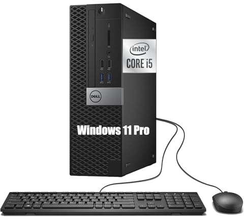 Dell Optiplex 3050 SFF Ordinateur de Bureau, Intel Core i5-6500, 8 Go de RAM, SSD de 256 Go, Wi-FI, Bluetooth, Clavier QWERTY américain, Windows 11 Pro (reconditionné)