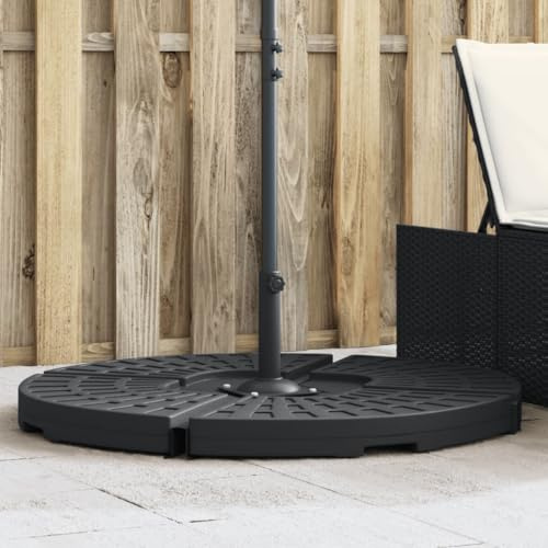 Genérico Base de sombrilla con asa para parasoles Cruzados 20 kg, Bases para sombrillas Negro,4007989